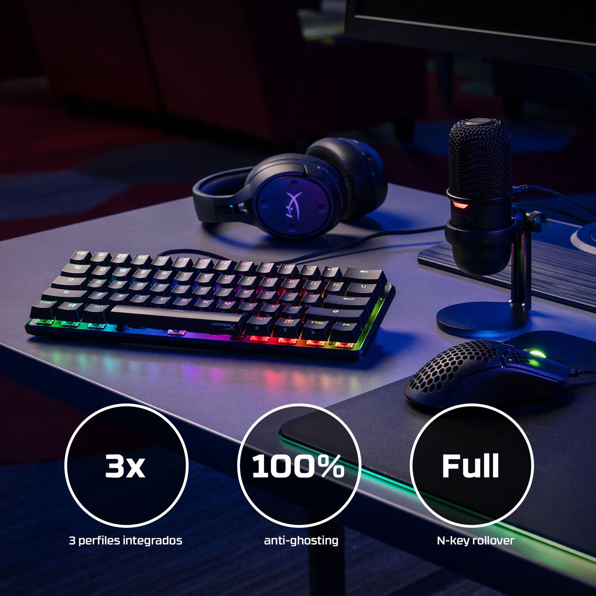 EAN 0196188048948 - HyperX Alloy Origins 60 - Mechanical Gaming Keyboard - HX Red (US Layout) (HKBO1S-RB-US/G) teclado Juego imagen 3