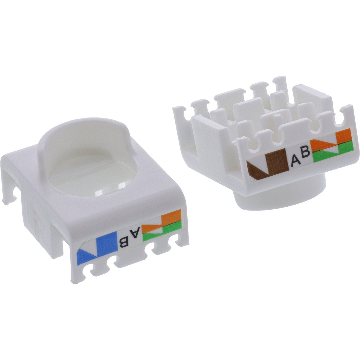 8 Piezas Pack Jack Inline Keystone Rj45, Blindado, Cat.6a, Amarillo