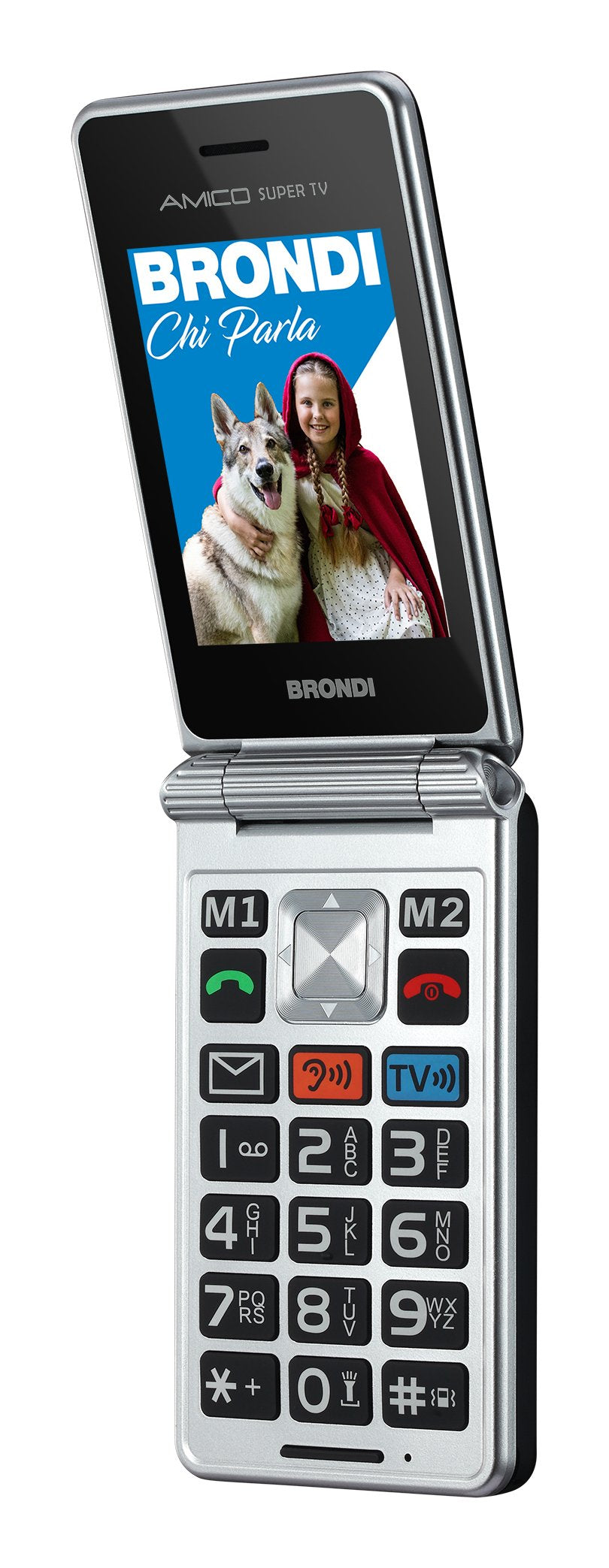 EAN 8015908820607 - Brondi 10282060 teléfono móvil 7,11 cm (2.8") 119 g Negro, Plata Teléfono para personas mayores imagen 1