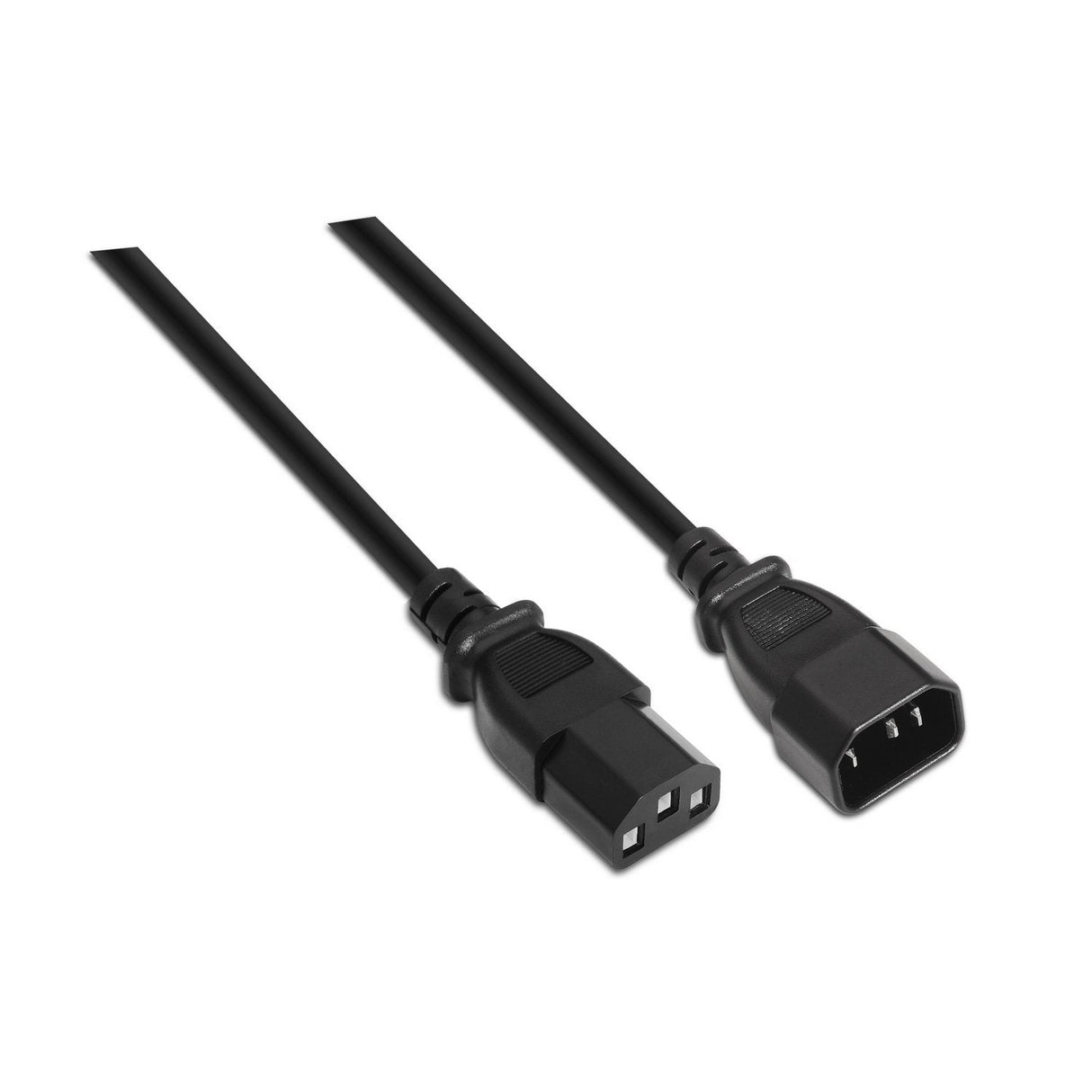 Aisens Cable Alimentacion Cpu - C13/H-C14/M - 1.50m - 100% Cobre Puro Awg18 - Negro