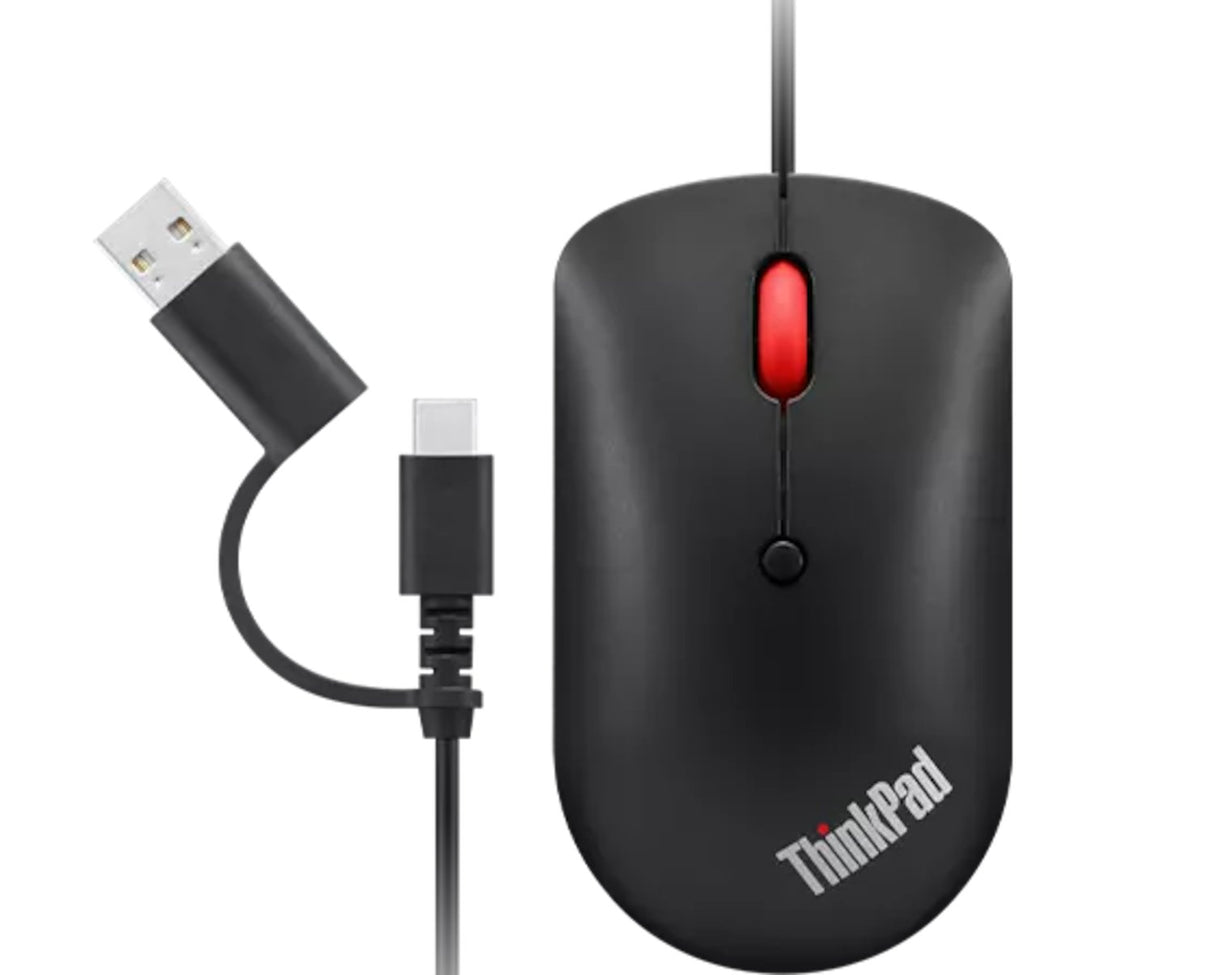 EAN 0195892016830 - Lenovo 4Y51D20850 ratón Oficina Ambidextro USB Tipo C Óptico 2400 DPI imagen 1