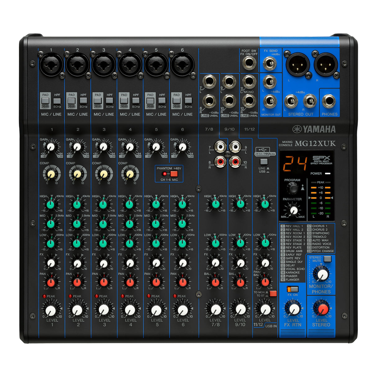 EAN 4957812624046 - Yamaha MG12XUK mezclador DJ 12 canales 20 - 48000 Hz Negro imagen 2
