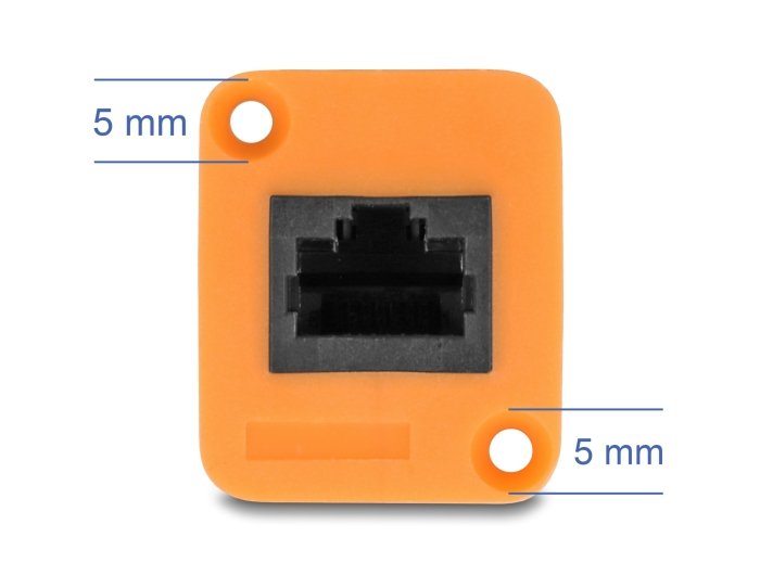 Delock D-Typ Rj45 Cable Stecker Zu Buchse Cat.5e Utp Naranja Schwarz 30 Cm