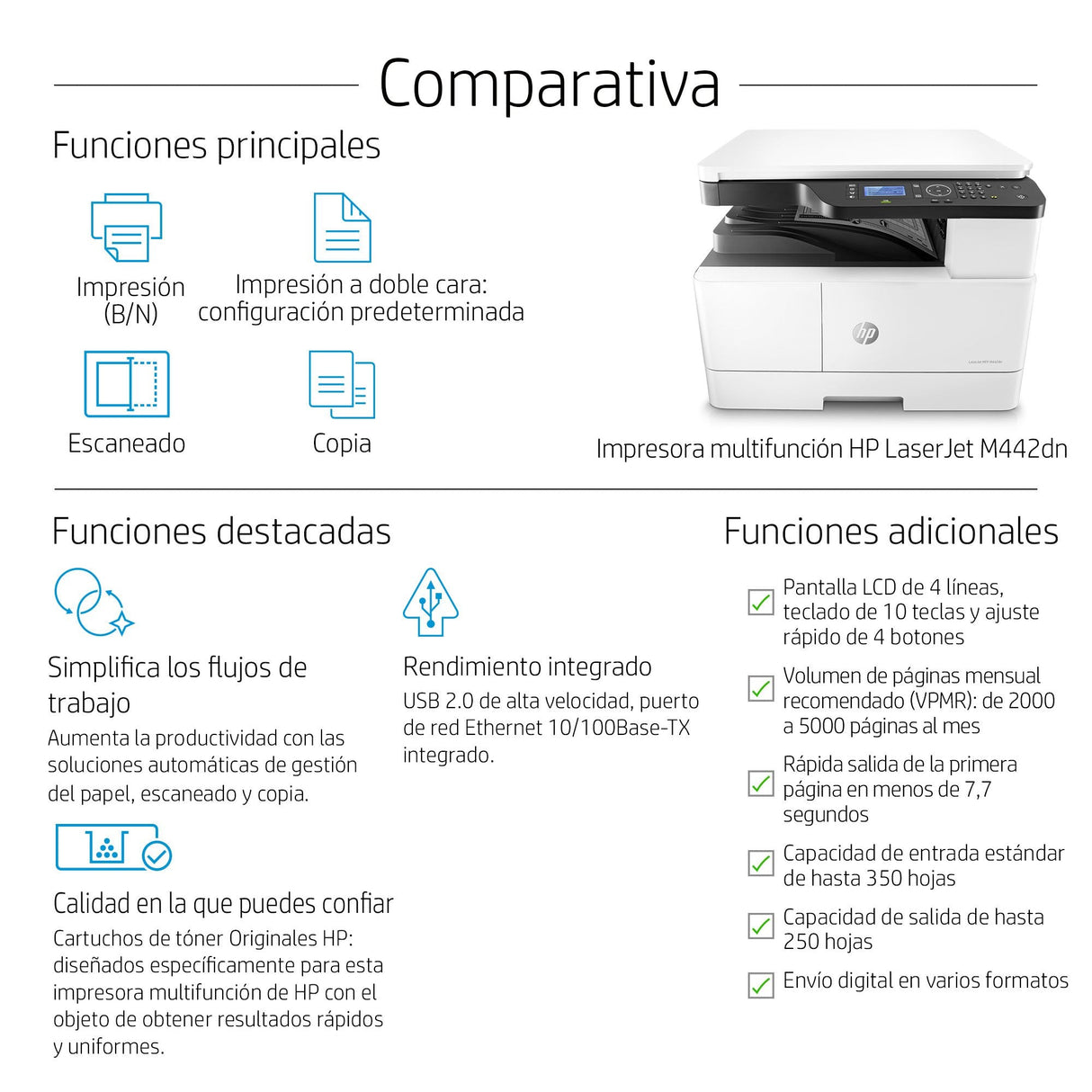 EAN 0194441017663 - HP LaserJet M442dn Laser A3 1200 x 1200 DPI 24 ppm imagen 11