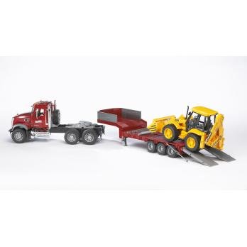 EAN 4001702028138 - BRUDER MACK Granite Low loader and JCB 4CX imagen 2