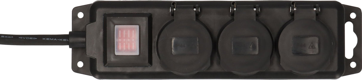 EAN 4007123684328 - Brennenstuhl 1159950013 base múltiple 2 m 3 salidas AC Interior / exterior Negro imagen 2