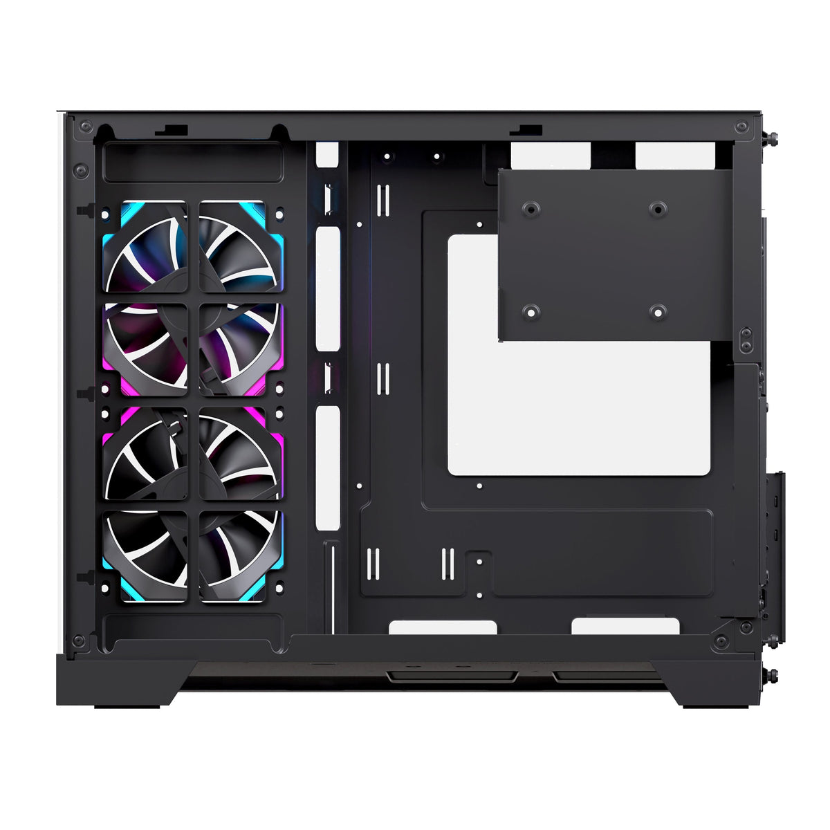 Caja Pc Micro-Atx Semitorre Einarex Sm300 Rgb C-Templado Negra Excs-Sm-300r-B