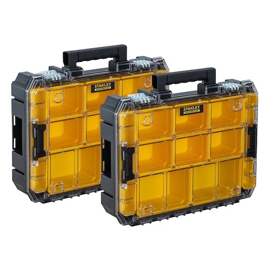 Stanley Pro-Stack Organizer Duo-Pack (Negro/Transparente, 2 Stück) Fmst82967-9
