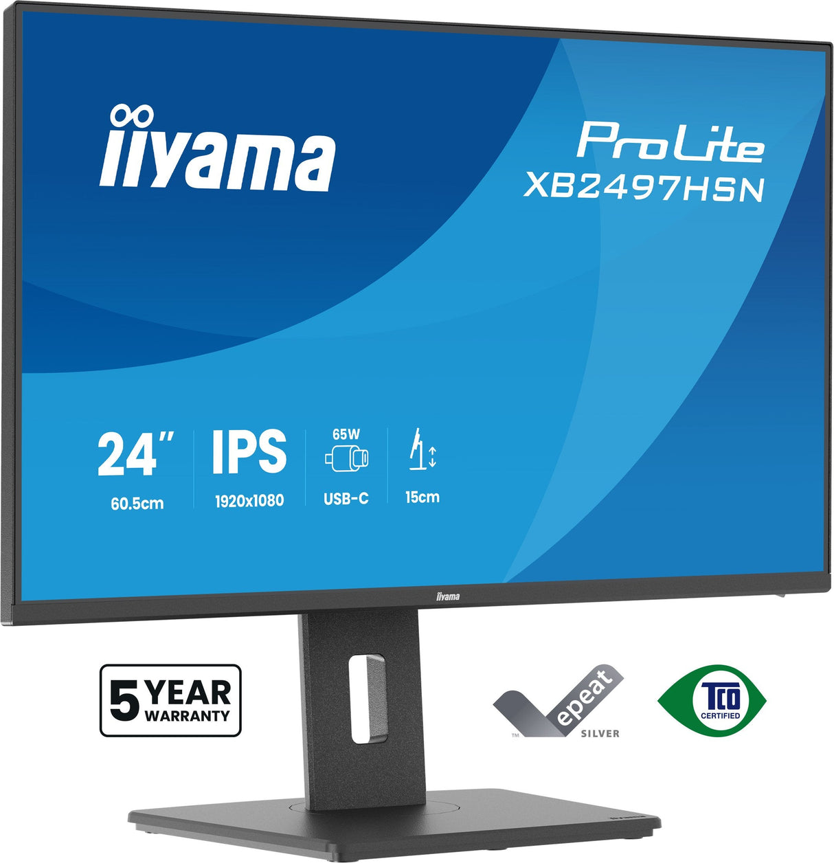 Monitor Led Iiyama Prolite Xb2497hsn-B1 24" (23.8" Visible) 1920 X 1080 Full Hd (1080p) @ 100 Hz Ips 350 Cd/M² 1500:1 1 Ms 2xhdmi 2xdisplayport Altavoces Mate Negro