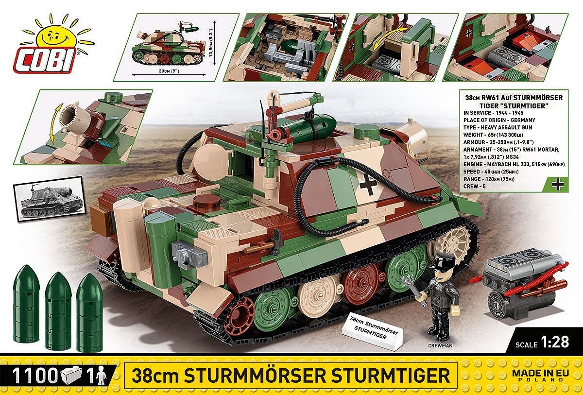 EAN 5902251025854 - COBI 38 cm Sturmmörser Sturmtiger imagen 4