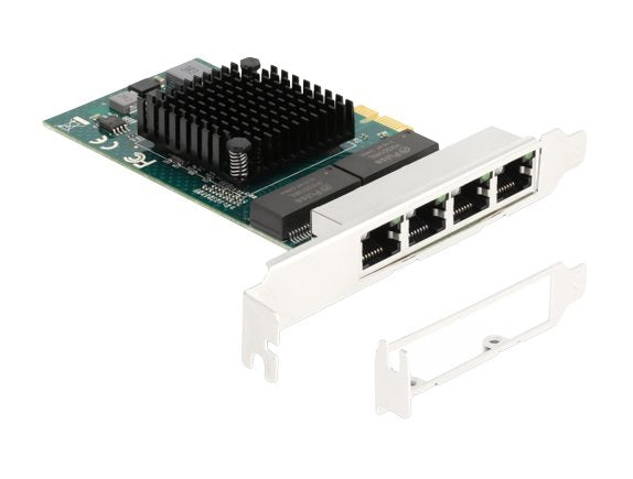 Delock 88207 Tarjeta Pci Express X1 A 4 X Rj45 Gigabit Lan