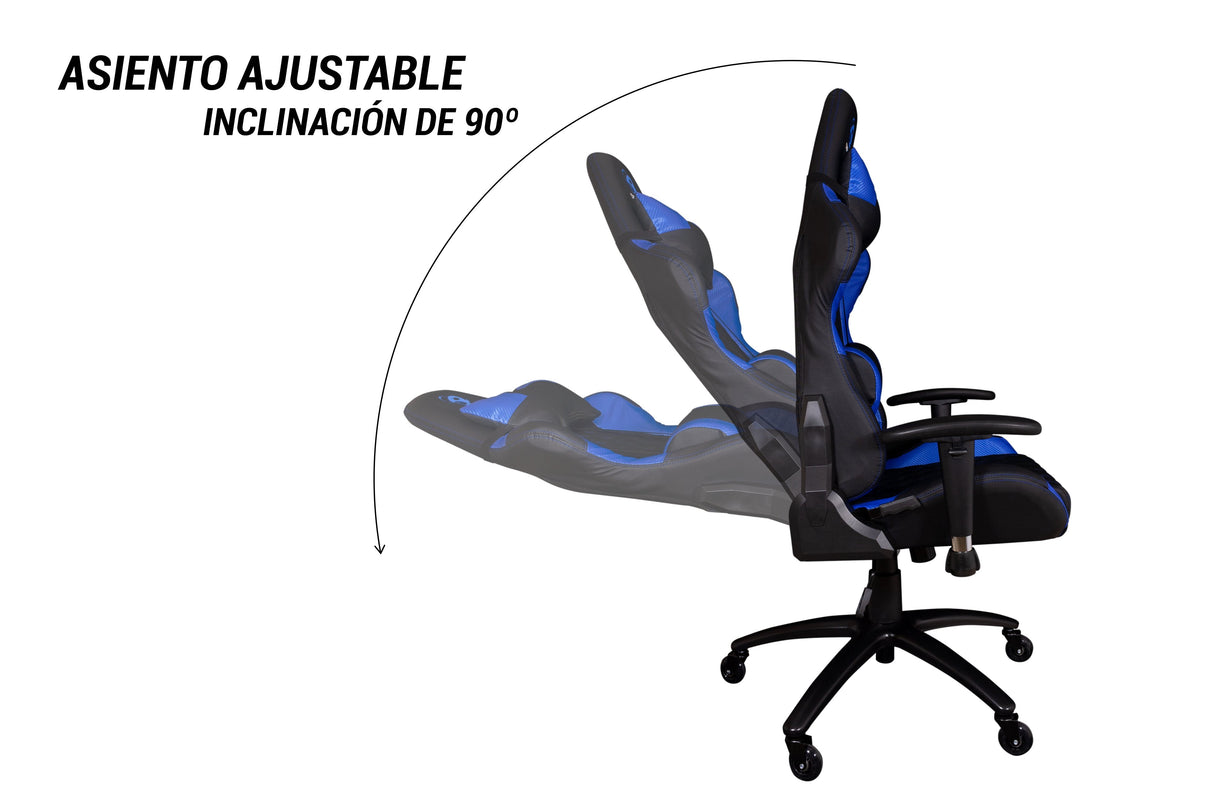 EAN 8436556143823 - Deep Gaming Deep Command II Silla para videojuegos de PC Asiento acolchado Negro, Azul imagen 3