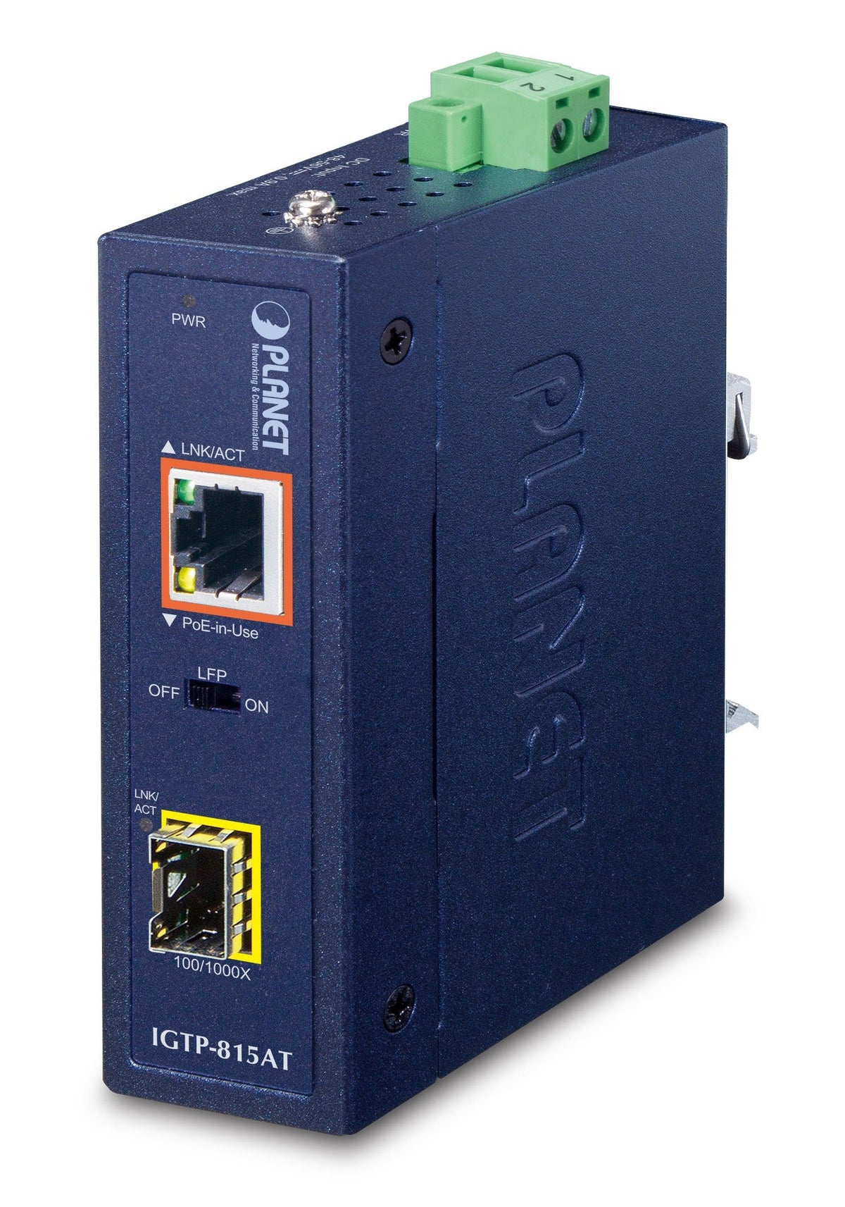 Planet Igtp-815at Convertidor De Medio 1000 Mbit/S Azul