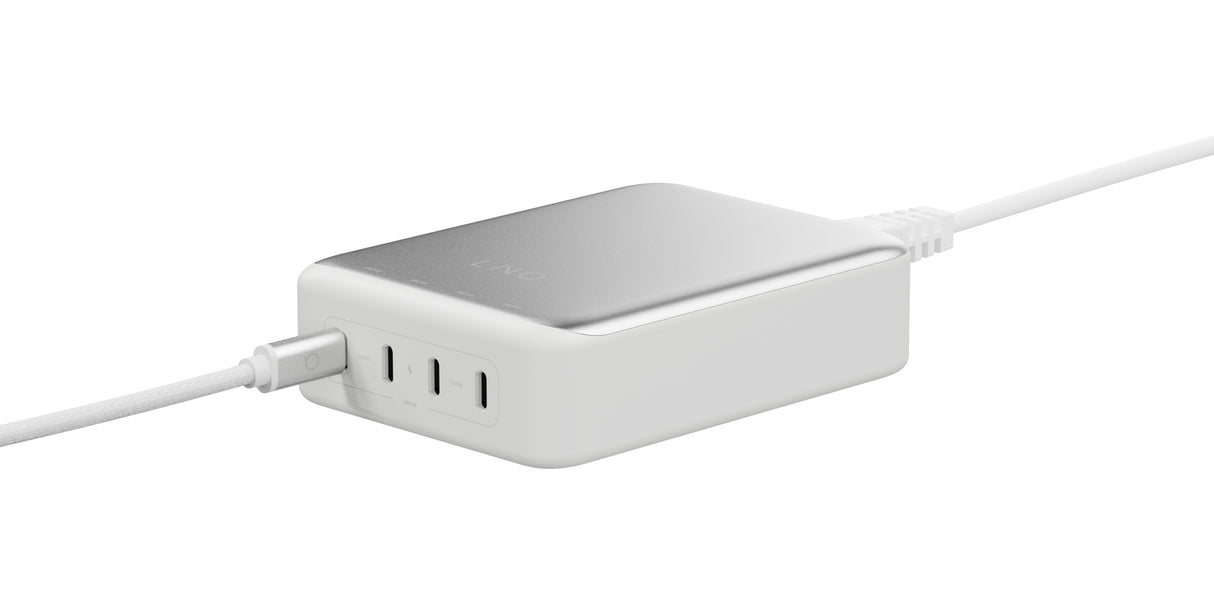 Cargador Escritorio 4xusb-C 240w Gan2 Plata Linq Hasta 240w/ 4xusb-C Pd/ 140w Máximo Por Puerto