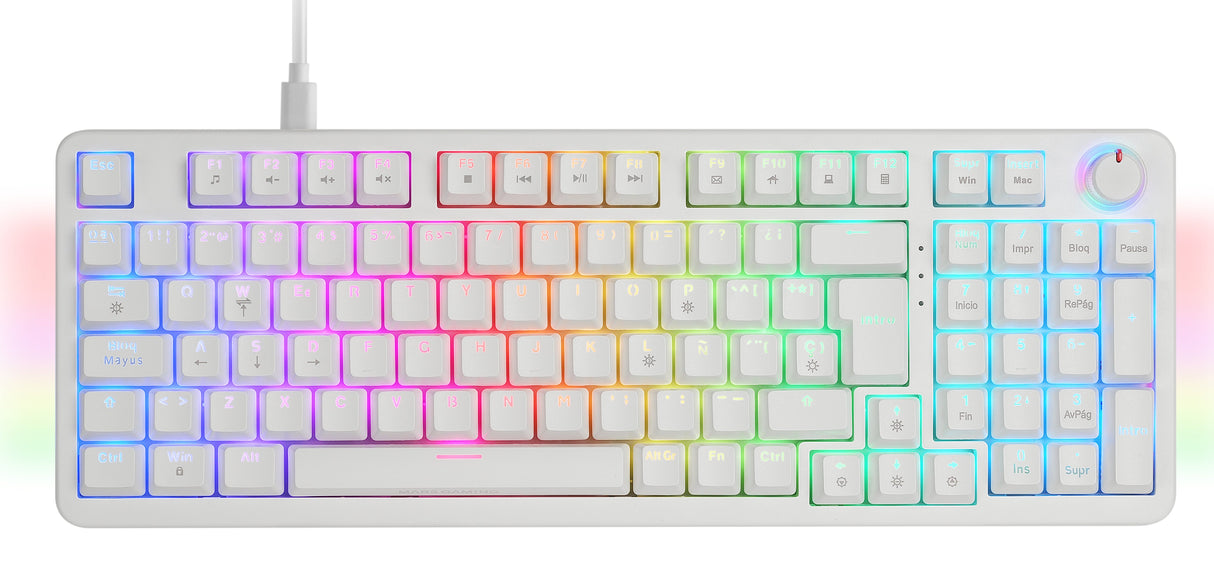 EAN 8435693110453 - Mars Gaming MKPROWYES teclado Juego USB QWERTY Español Blanco imagen 2