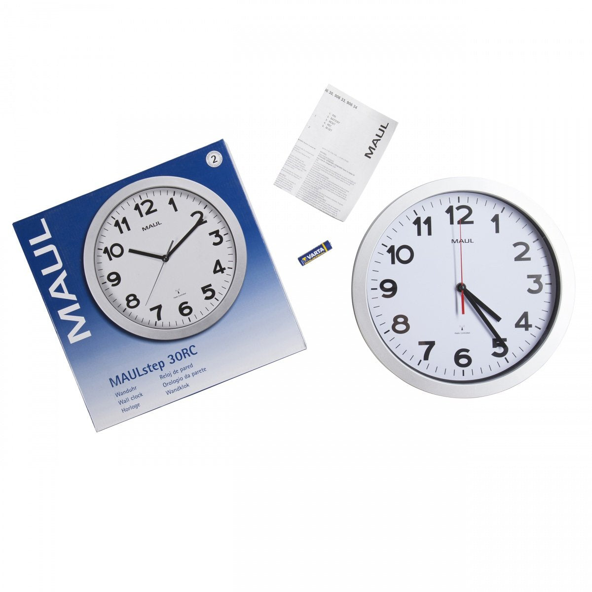 Maul 9053095 Reloj De Mesa O Pared Círculo Blanco