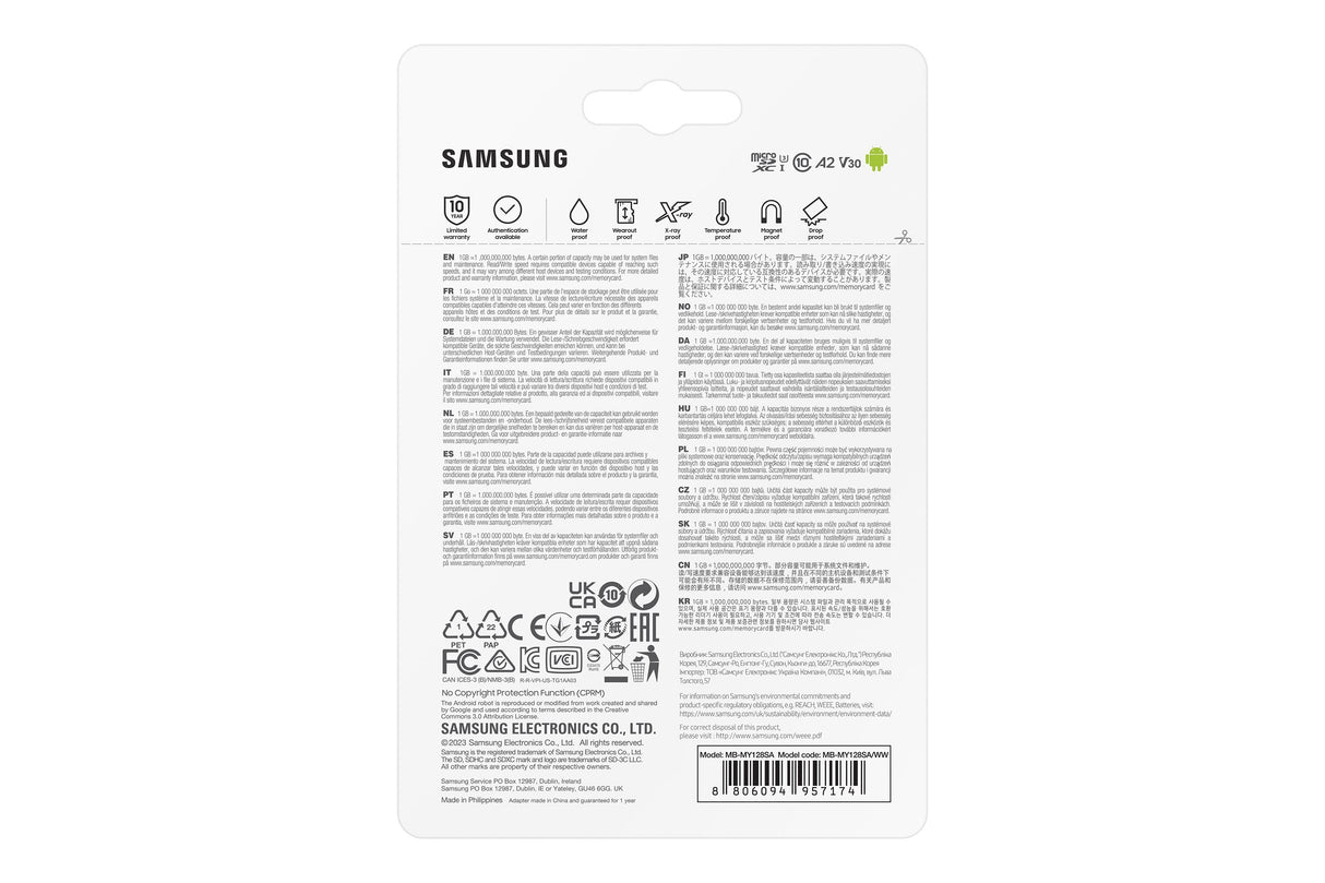 EAN 8806094957174 - Samsung MB-MY128S 128 GB MicroSDXC UHS-I imagen 9