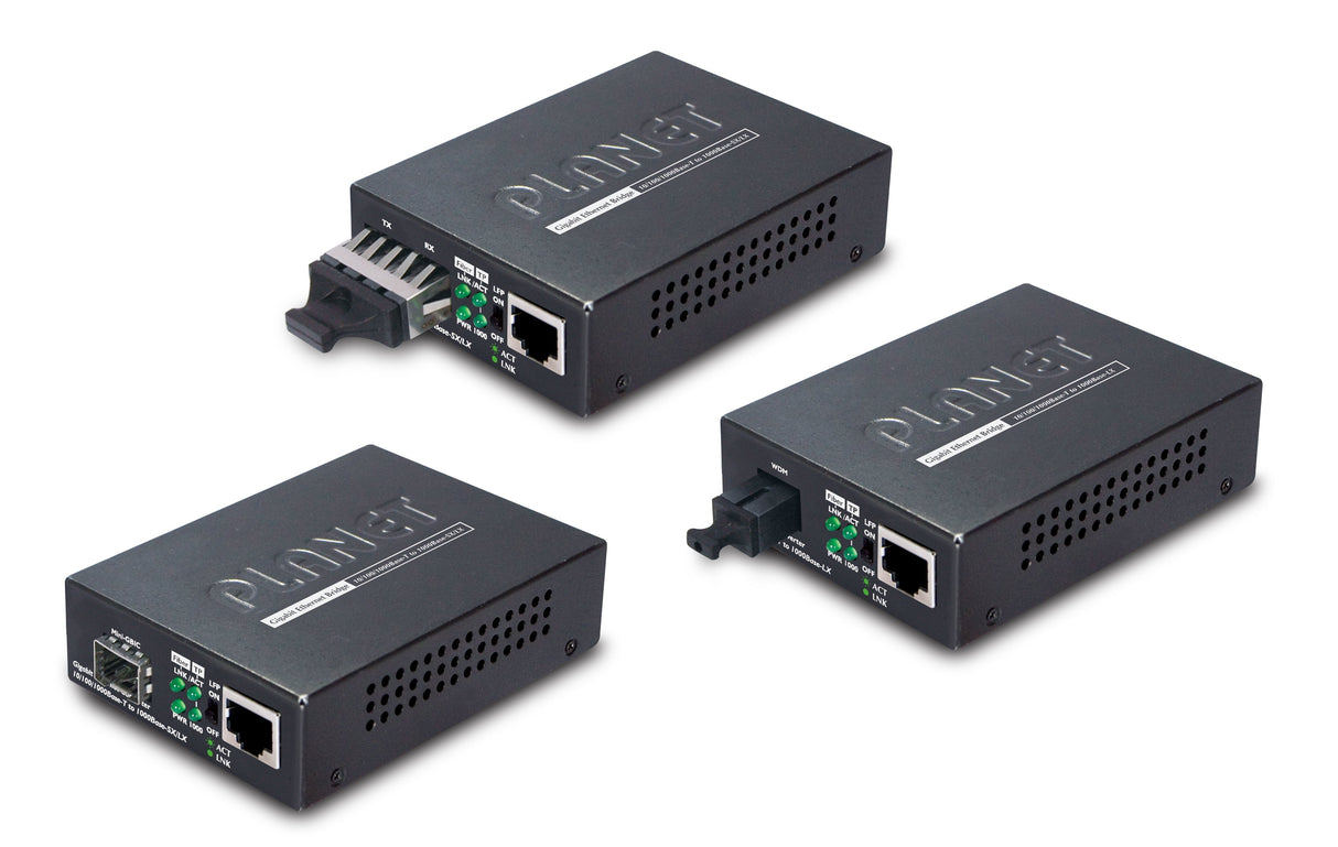 Planet Gt-805a Convertidor De Medio 1000 Mbit/S Negro