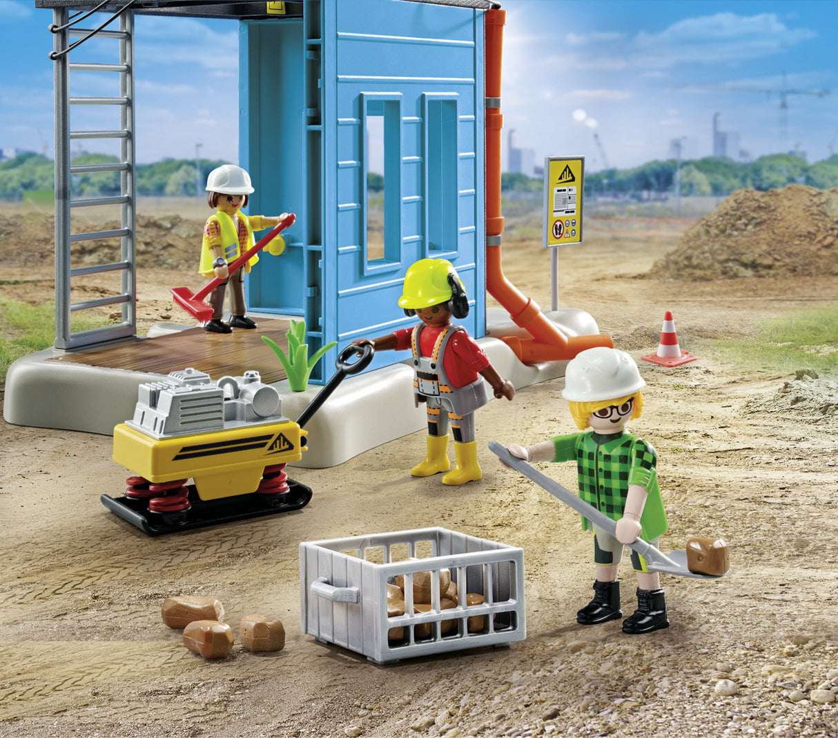 Playmobil 71650 Action Heroes Obra, Juguete De Construcción 71650