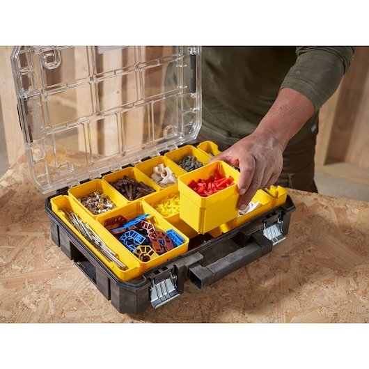 Stanley Pro-Stack Organizer Duo-Pack (Negro/Transparente, 2 Stück) Fmst82967-9