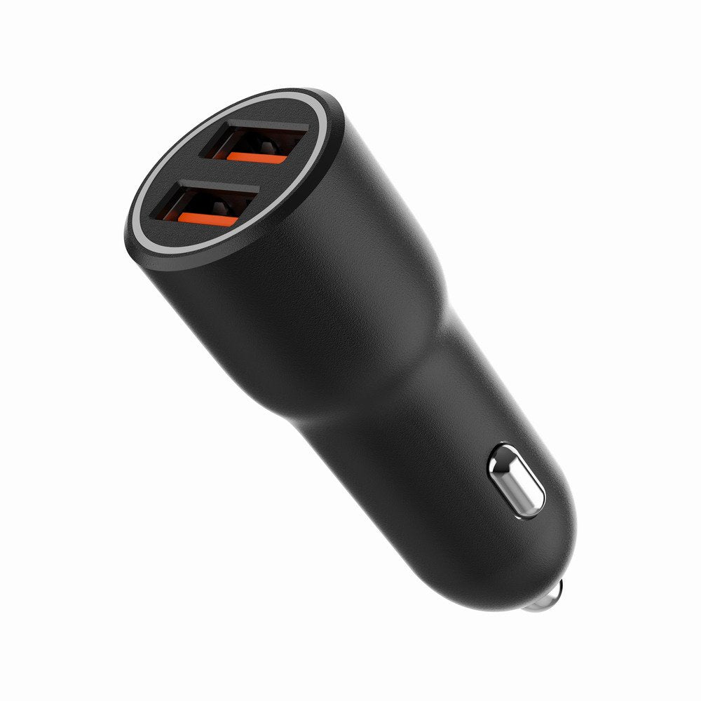 Cargador Rapido Para Coche Gembird Con 2 Puertos Usb, Qc3.0, 36 W, Negro