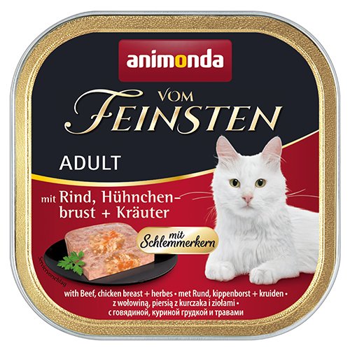 Animonda Vom Feinsten Classic Cat Sabor: Ternera, Pechuga De Pollo + Hierbas 100g