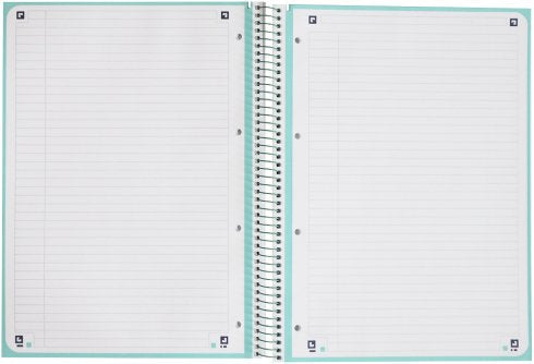 Oxford Cuaderno Europeanbook 1 School Microperforado 80 Hojas 1 Línea Tapas Extraduras Touch A4+ Ice Mint Pastel -5u-