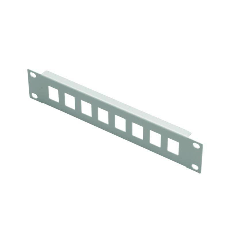 1u 10" Patch Panel For Keystone - 8-Port White