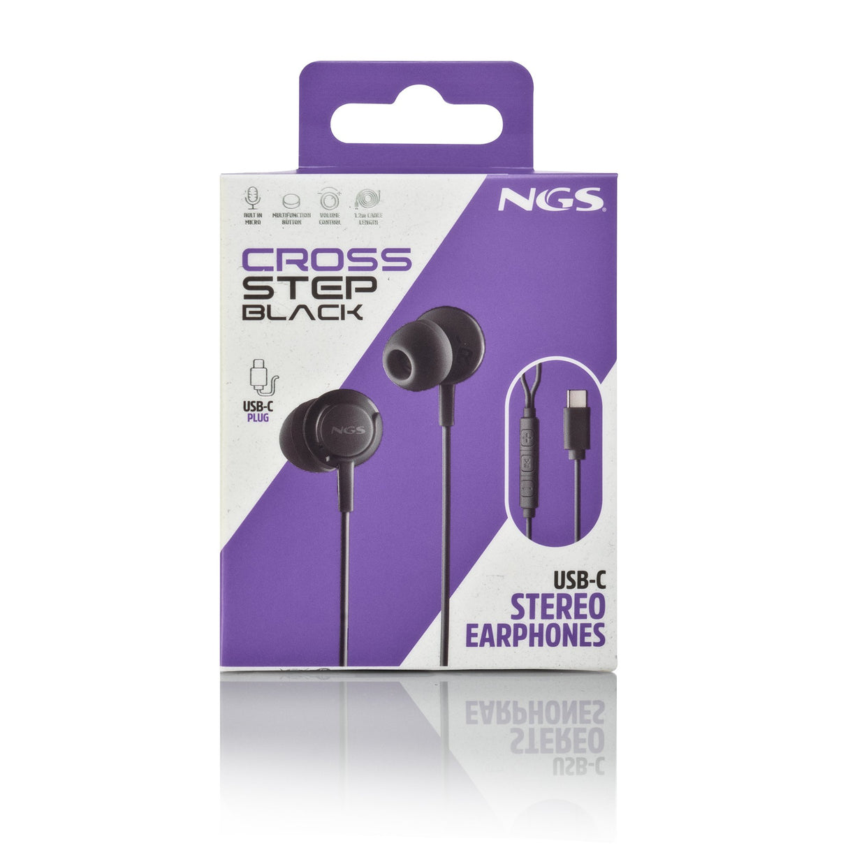 EAN 8435430627275 - NGS CROSS STEP Auriculares Alámbrico Dentro de oído Llamadas/Música USB Tipo C Negro imagen 7