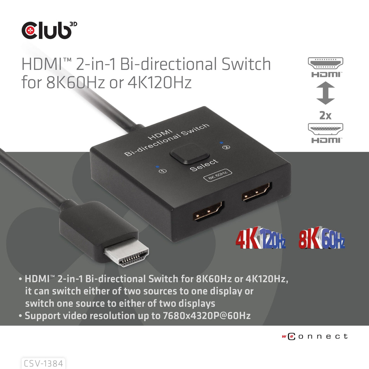 EAN 8719214472832 - CLUB3D CSV-1384 interruptor KVM Negro imagen 6
