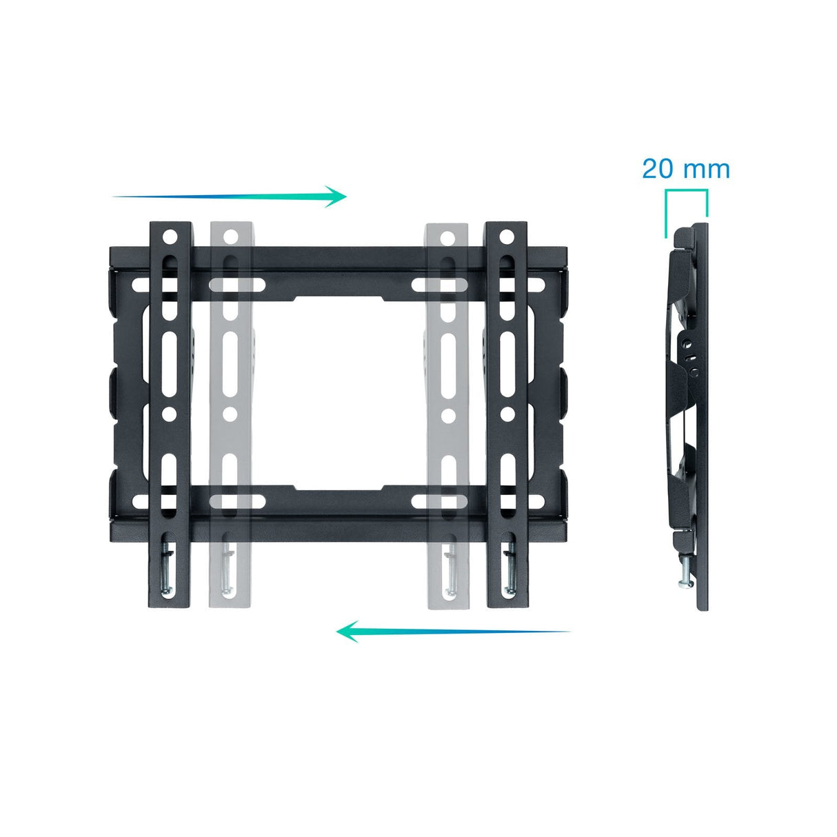 Tooq Soporte Fijo De Pared Para Tv De 23"-43" - Peso Max 45kg - Vesa 200x200mm