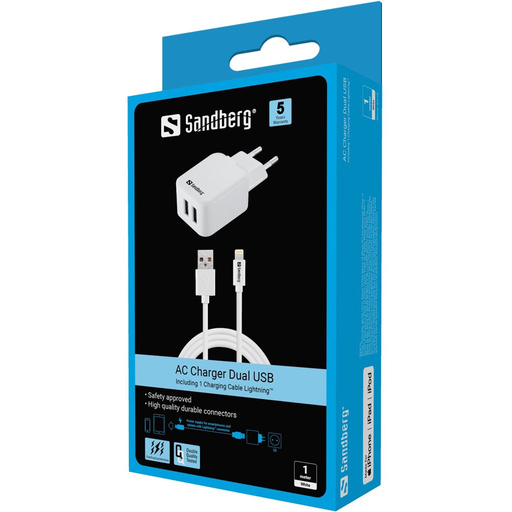 EAN 5705730441035 - Sandberg 441-03 cargador de dispositivo móvil Smartphone, Tableta Blanco Corriente alterna Interior imagen 2