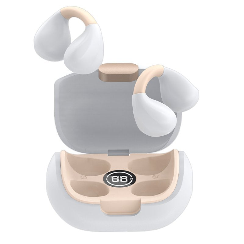 Cool Auriculares Stereo Bluetooth Earbuds Clip Blanco