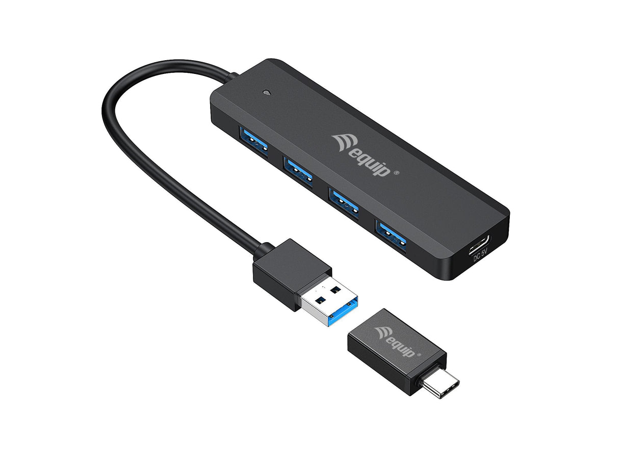 Equip 128959 Hub De Interfaz Usb 3.2 Gen 1 (3.1 Gen 1) Type-A 5000 Mbit/S Negro