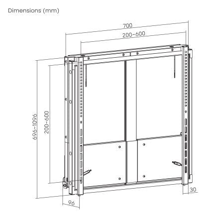 Soporte Manhattan De Pared Para Tv Lift & Lock 55-75" Negro