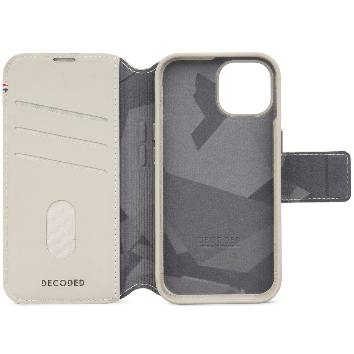 EAN 8720593010423 - Decoded D24IPO15DW5CY funda para teléfono móvil 15,5 cm (6.1") Funda cartera Beige imagen 5