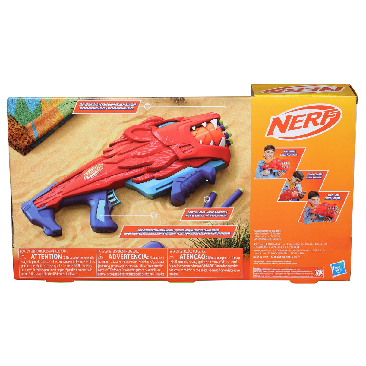 Hasbro Nerf Junior Wild Lionfury, Pistola Nerf F8646eu4