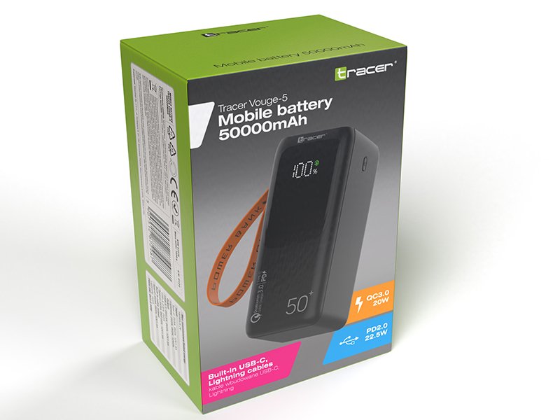 EAN 5907512872987 - Tracer VOUGE-5 50000 mAh Negro imagen 7