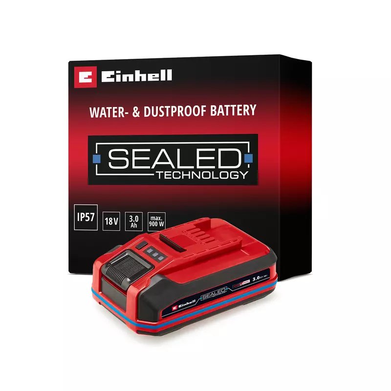 Batería Einhell Power-X-Change Plus 18v 3.0ah Sellada Rojo/Negro, Ip57, Resistente Al Agua, Protección Contra Cortocircuitos 4511618