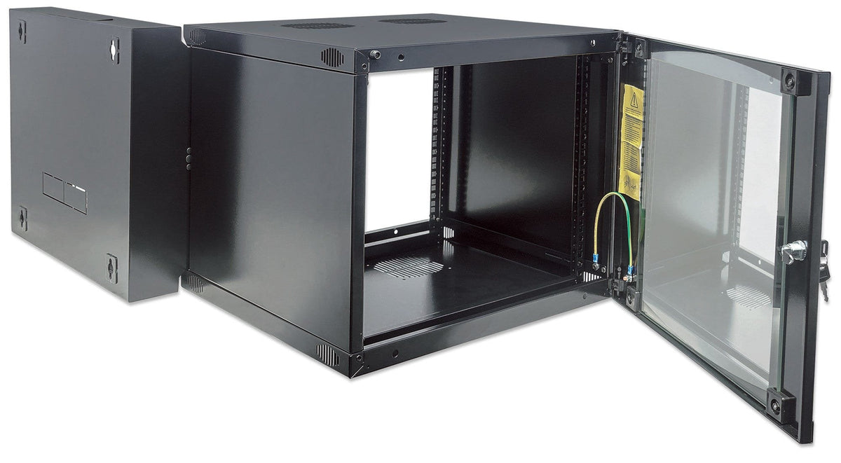 Intellinet Network Cabinet, Wall Mount (Double Section Hinged Swing Out), 9u, Usable Depth 235mm/Width 465mm, Negro, Flatpack, Max 30kg, Swings Out For Access To Back Of Cabinet When Installed On Wall, 19", Parts For Wall Install (Eg