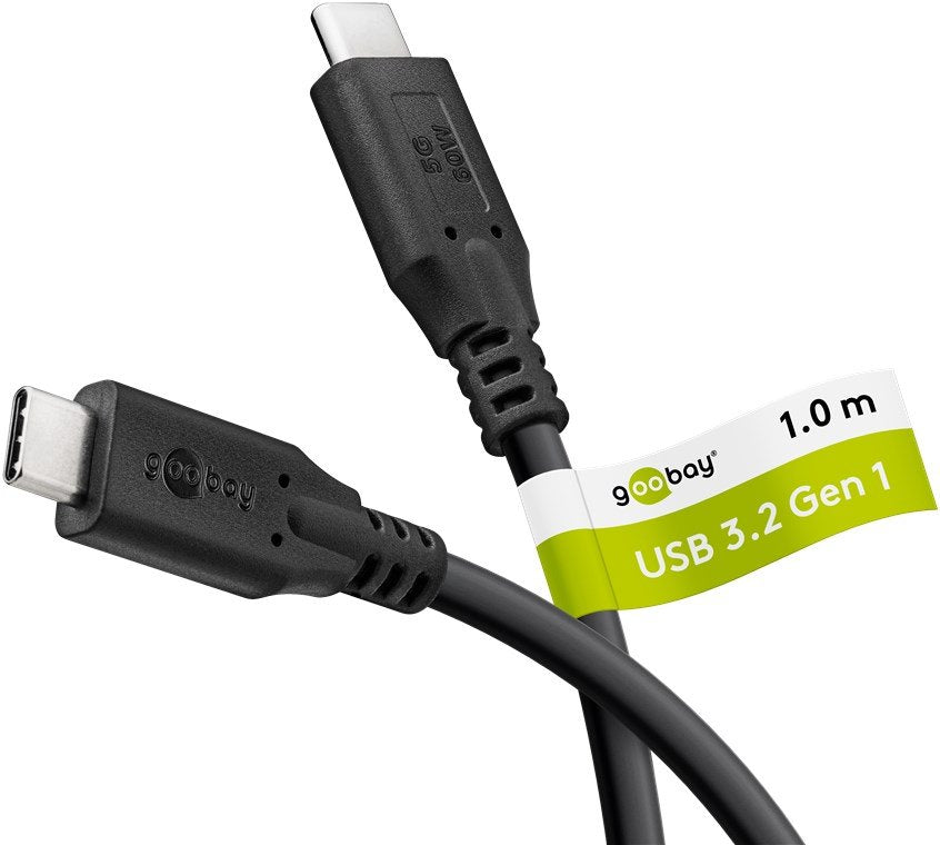 Cable Goobay Usb-C Usb 3.2, 60 W, 5 Gbit S, Power Delivery, 1 M, Black