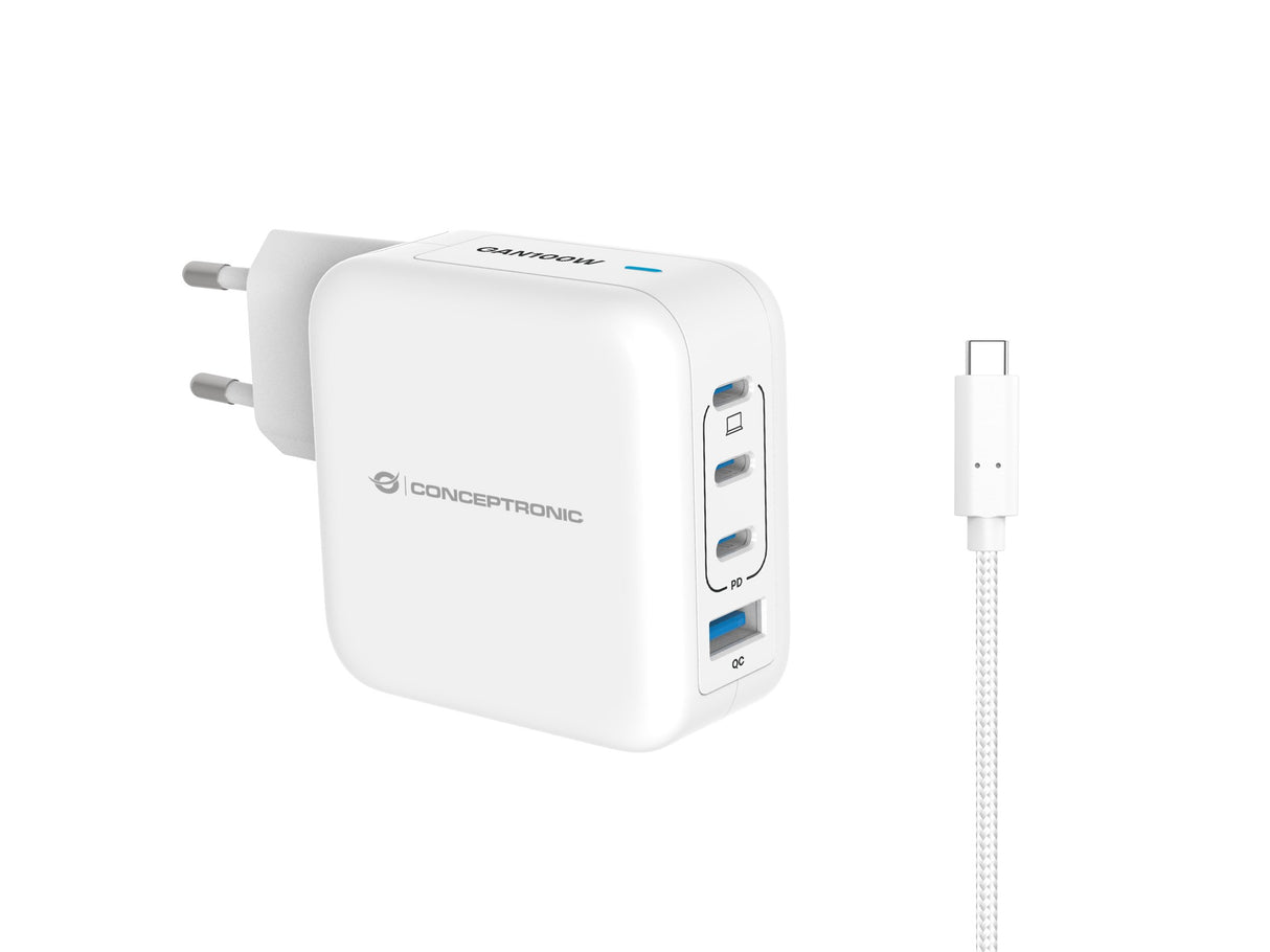 EAN 4015867236529 - Conceptronic ALTHEA18W cargador de dispositivo móvil Universal Blanco Corriente alterna Carga rápida Inte imagen 1