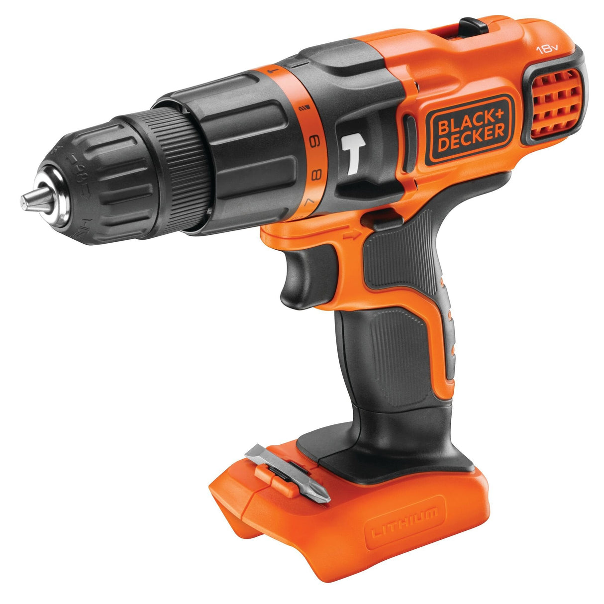 Black+Decker Bdch188n 1350 Rpm Negro, Naranja, Martillo Atornillador Negro/Naranja, Taladro De Pistola, 1 Cm, 1350 Rpm, 2,5 Cm, 1 Cm, 400 Rpm