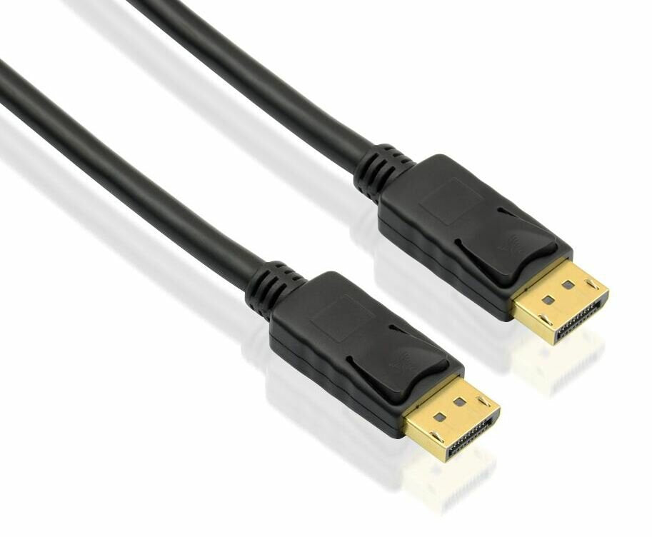 Helos Cable, Displayport Macho/Macho, 4k 2,0m, Negro