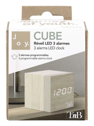 Tnb Joy - Reloj Led 3 Alarmas - Efecto Madera
