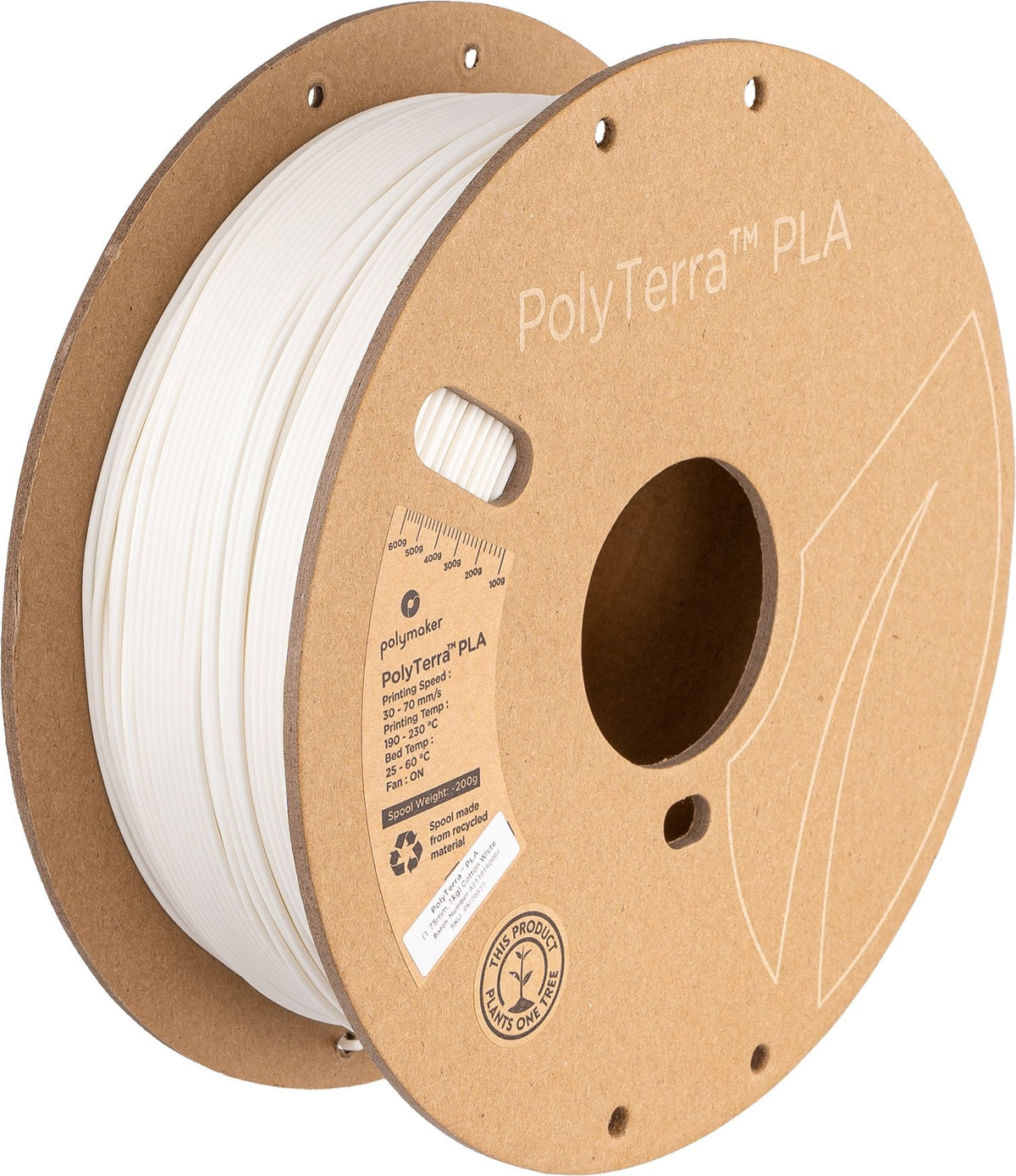 Pla 1,75mm Cotton Blanco 3kg