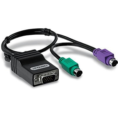 Trendnet Tk-Cat5p Adaptador De Cable 2x Ps/2 M Vga M, Rj-45 F Negro