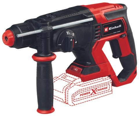 Taladro Percutor Inalámbrico Einhell Power X-Change Te-Hd 18/20 Li - Solo, 18 Voltios 4514260 (Negro/Rojo, Sin Batería Ni Cargador, En Estuche)