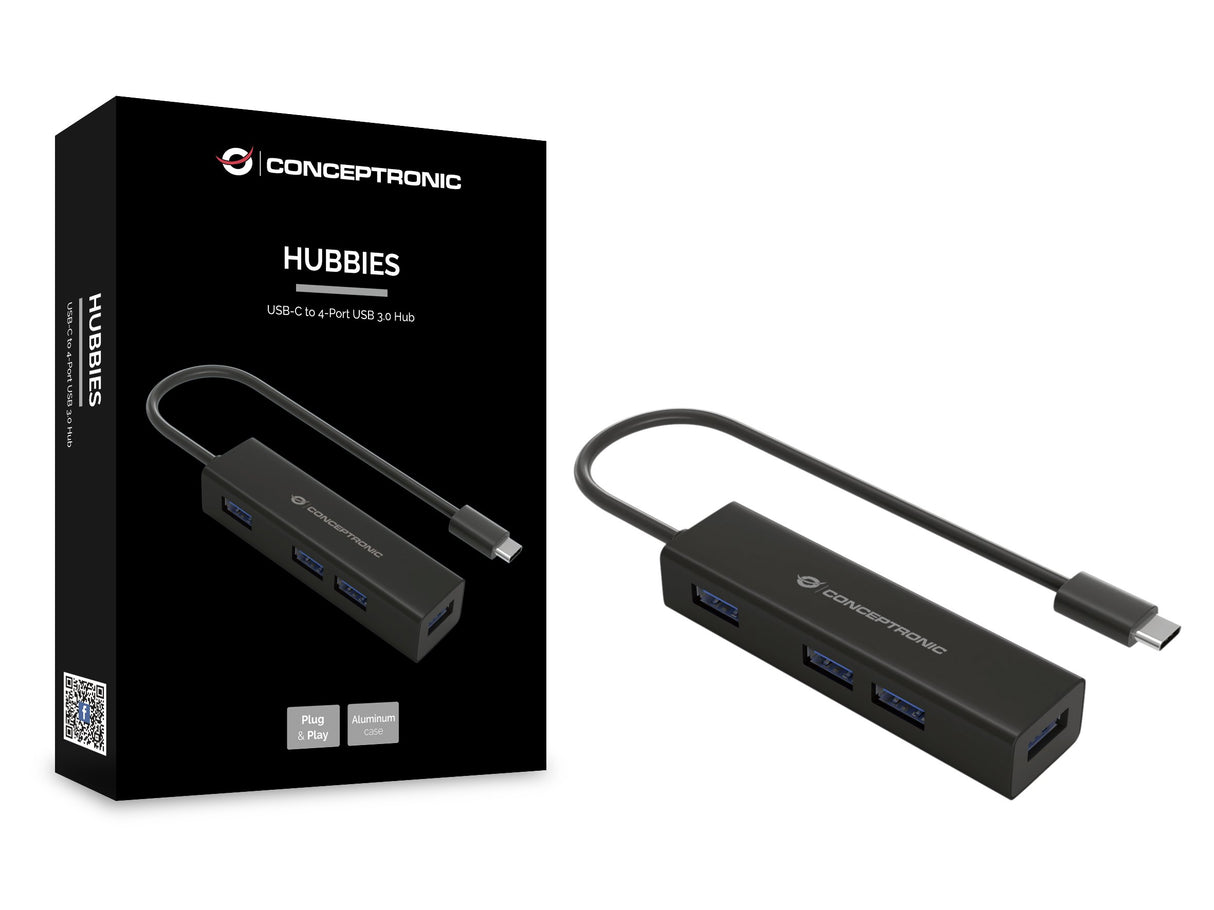 EAN 4015867225554 - Conceptronic HUBBIES07B hub de interfaz USB 3.2 Gen 1 (3.1 Gen 1) Type-C 5000 Mbit/s Negro imagen 2