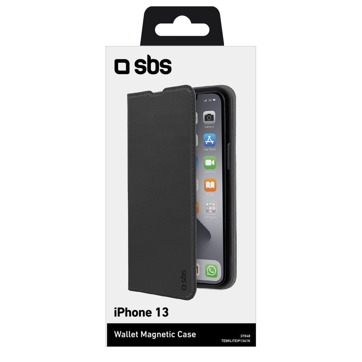 EAN 8018417337048 - SBS TEBKLITEIP1361K funda para teléfono móvil 15,5 cm (6.1") Funda cartera Negro imagen 2
